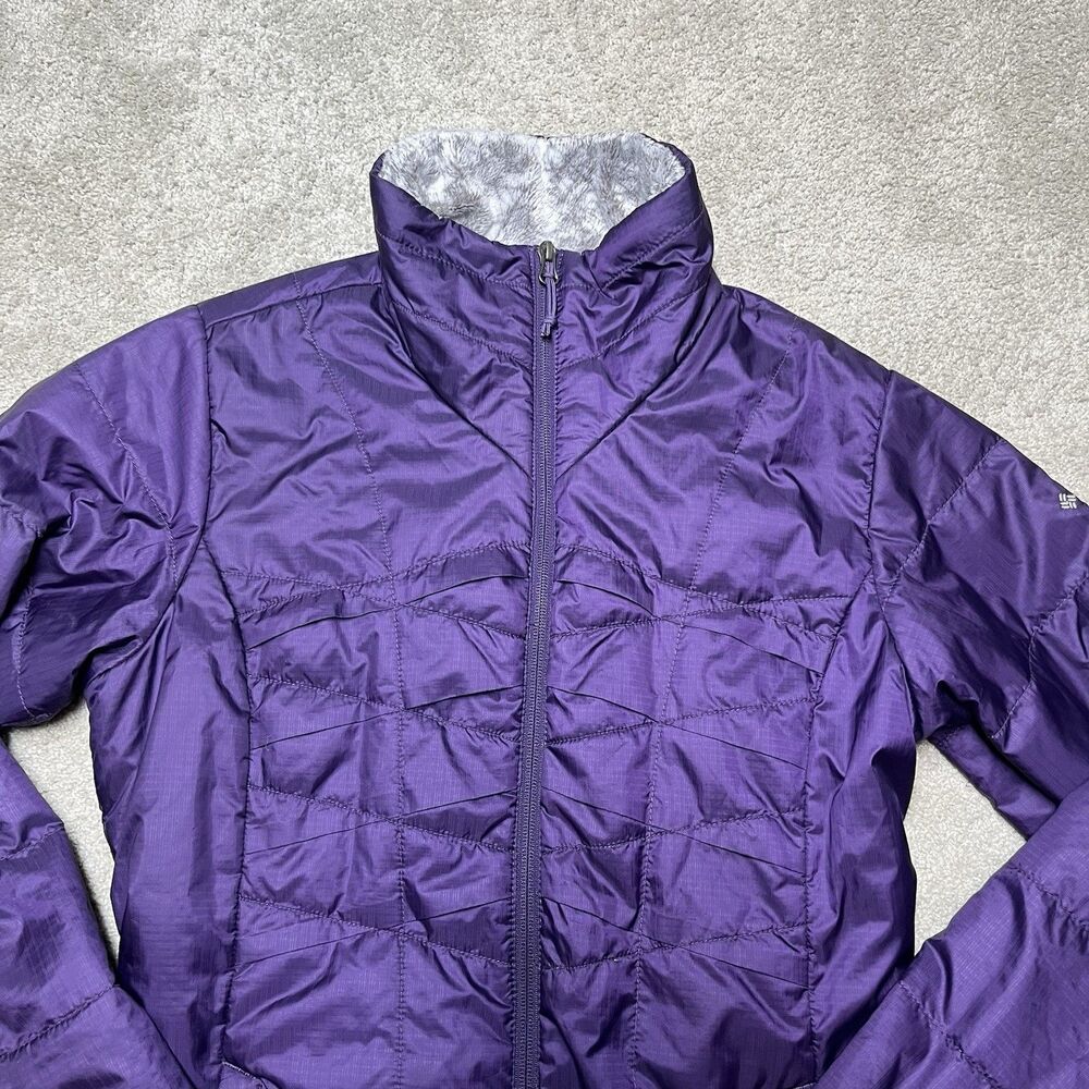 Columbia Womens Omni Heat Puffer Jacket Medium Full Zip Fleece Neck Thermal Coat - Picture 2 of 11
